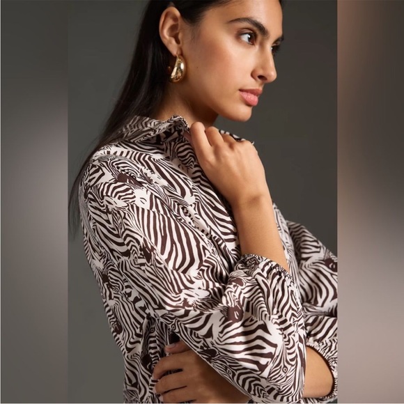 *NWT* ANTHROPOLOGIE THE BETTINA TIERED SHIRT DRESS BY MAEVE - Picture 2 of 7